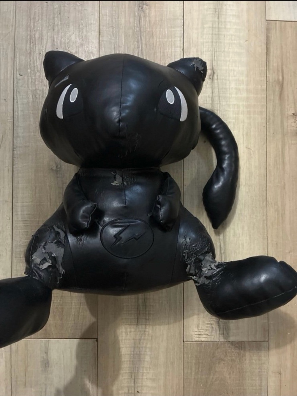 Rare Pokémon fragment Thunderbolt Project Dark Mew Plush As is